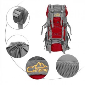 Free Knight SA008 60L Outdoor Waterproof Hiking Camping Backpack Red