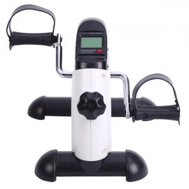 [US-W]W002E Portable Home Use Hands and Feet Trainer Mini Exercise Bike White & Black