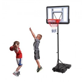 [US-W]【HY】HY-B03S Portable Removable Basketball System Basketball Hoop Teenager PVC Transparent Backboard with 1.6m-2.1m Adjustable-Height Pole Maximum Applicable 7# Ball