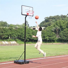 【HY】HY-B07N Portable Removable Basketball System Basketball Hoop Teenager PVC Transparent Backboard with 2.1m-3.05m Adjustable-Height Pole Maximum Applicable 7# Ball