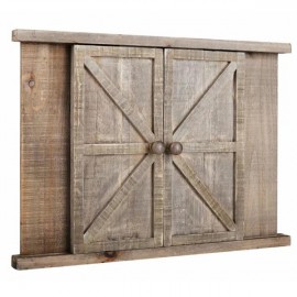 Wood Barn Door Picture Frame, 2 Openings  5x7 Wood Rustic Wall Photo Frame